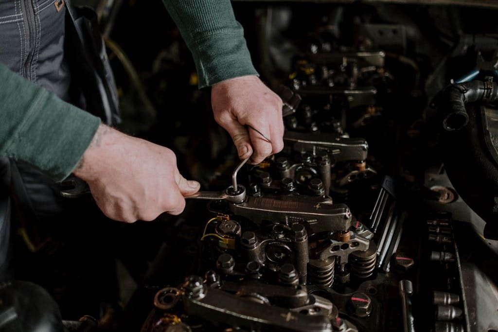 Hands-on repair work at an independent auto shop
